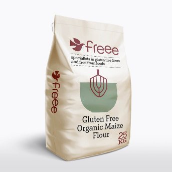 Organic Maize Flour (yellow) - gluten-free Freee from Doves Farm 25kg Organic Maize Flour (yellow) - gluten-free Freee from Doves Farm 25kg