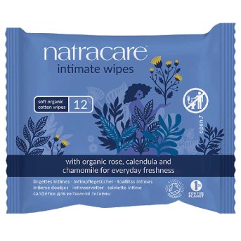 Organic Intimate Wipes Sachet Natracare 12pack Organic Intimate Wipes Sachet Natracare 12pack