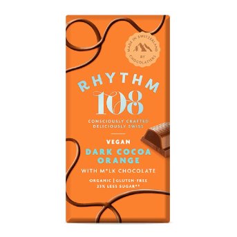 Organic Dark Cocoa Orange Filled M*lk Chocolate Tablet Rhyth