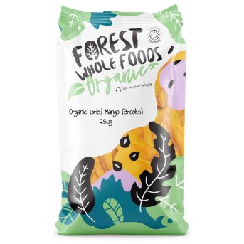 Organic Dried Mango - Brooks Forest Whole Foods 6x250g