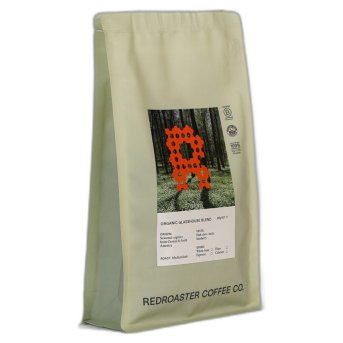 Organic Glasshouse - ziplock cafetière ground Red Roaster 6x200g