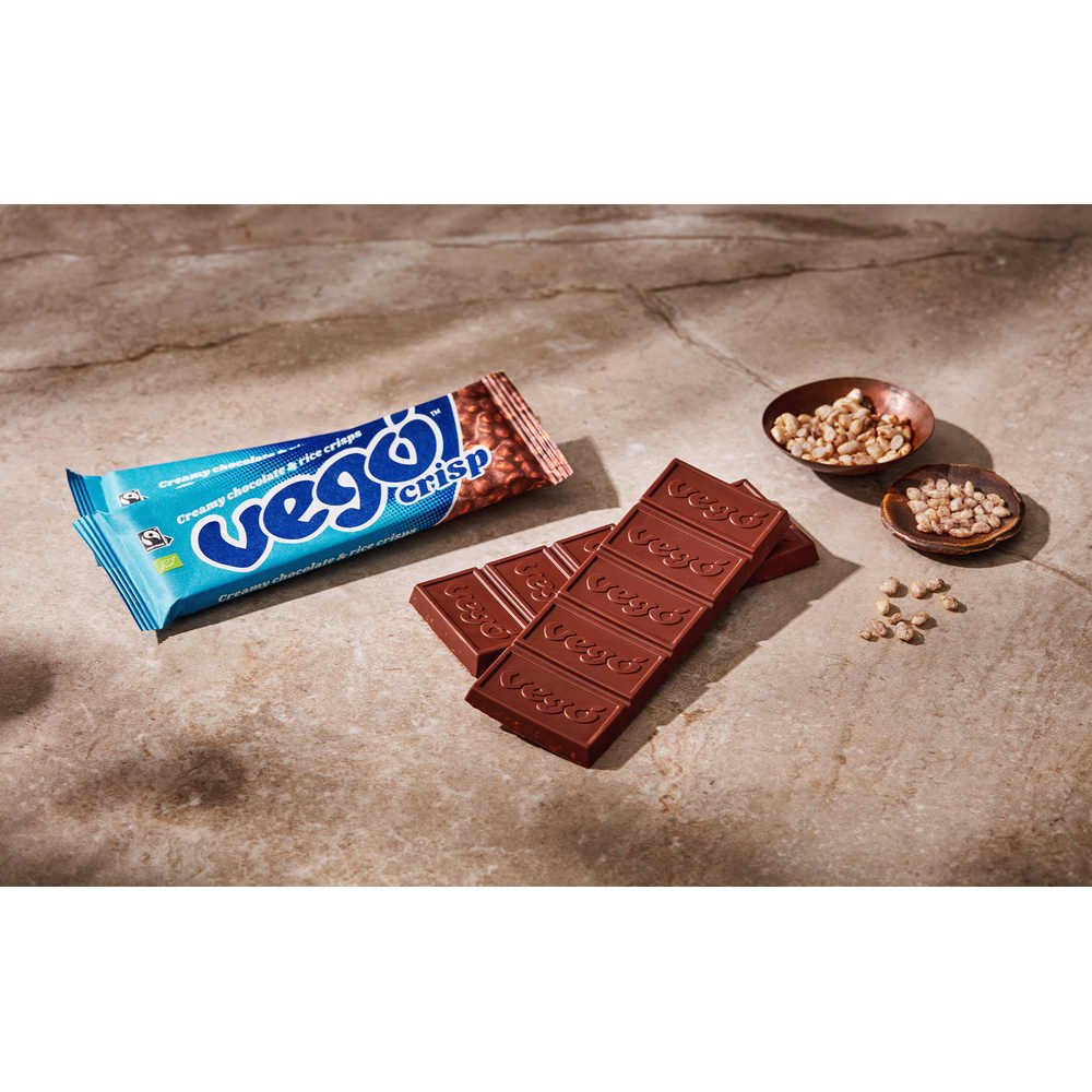 Organic Vego Crisp - Chocolate & Rice Crisp Bar Vego 20x40g Organic Vego Crisp - Chocolate & Rice Crisp Bar Vego 20x40g