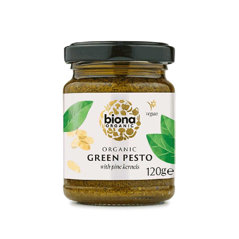 Organic Green Pesto with pine kernels Biona 120g Organic Green Pesto with pine kernels Biona 120g