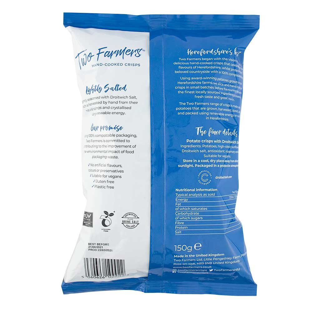 Lightly Salted Crisps Two Farmers 150g Lightly Salted Crisps Two Farmers 150g