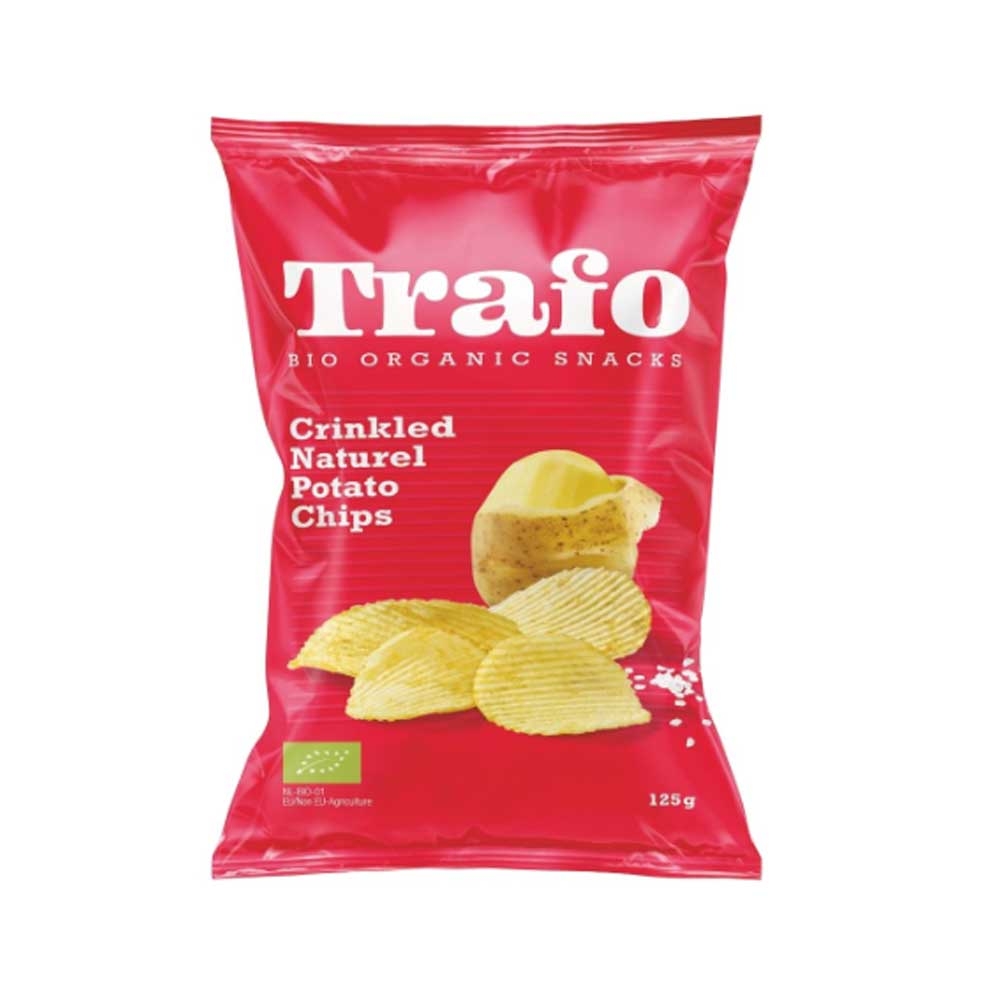 Organic Salted Crinkle Cut Potato Crisps Yakso 12x125g