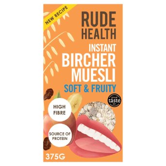 Instant Bircher Muesli Soft & Fruity Rude Health 375g Instant Bircher Muesli Soft & Fruity Rude Health 375g