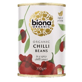Organic Chilli Black Beans - BPA-free can Biona 410g