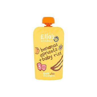 Organic Baby Rice Banana & Apricot Ella's Kitchen 120g Organic Baby Rice Banana & Apricot Ella's Kitchen 120g