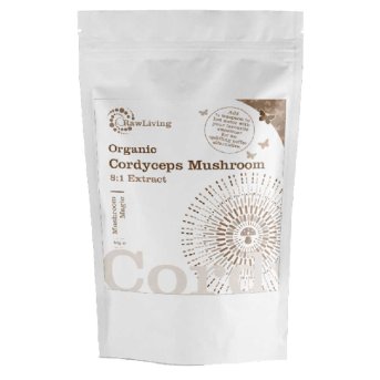 Organic Cordyceps Mushroom 8:1 Extract - pouch Raw Living 50