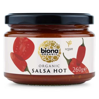 Organic Hot Salsa Dip Sauce Biona 260g