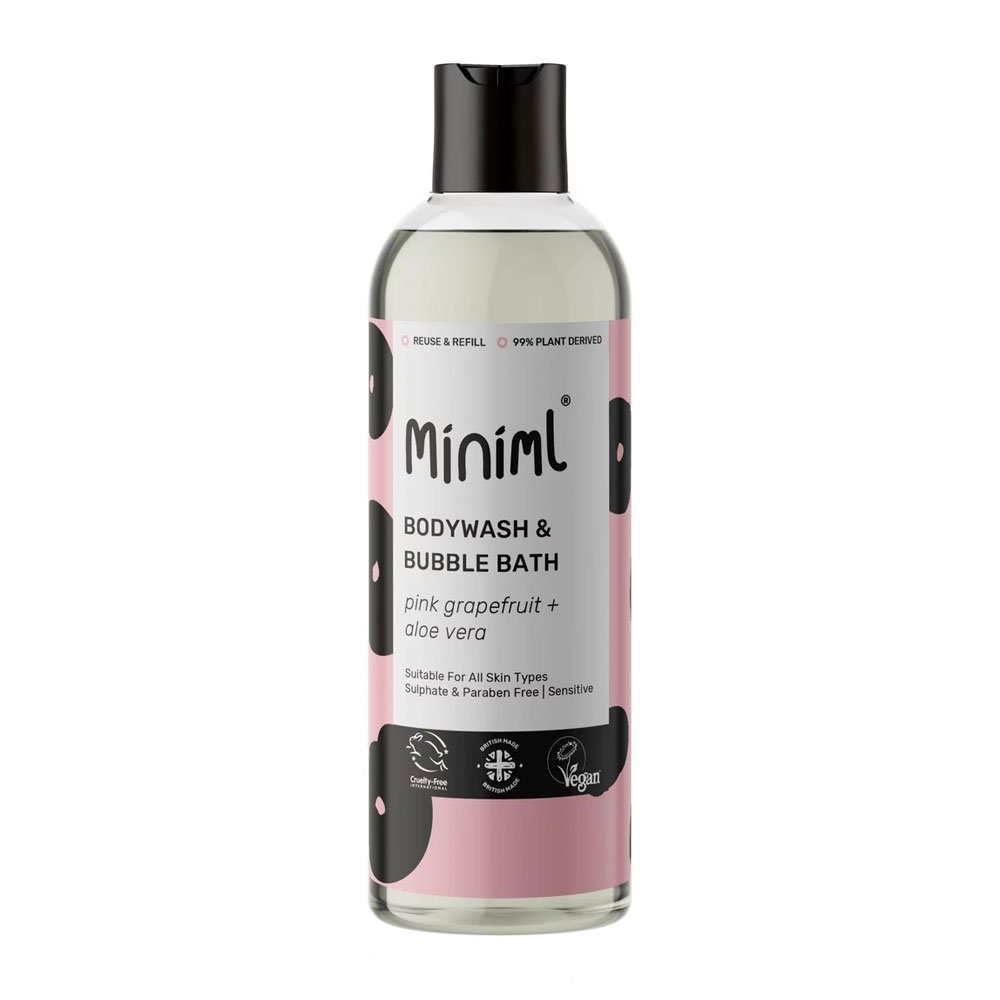 Bodywash & Bubblebath - Pink Grapefruit & Aloe Vera (still 855620 6x500ml) Miniml 6x400ml