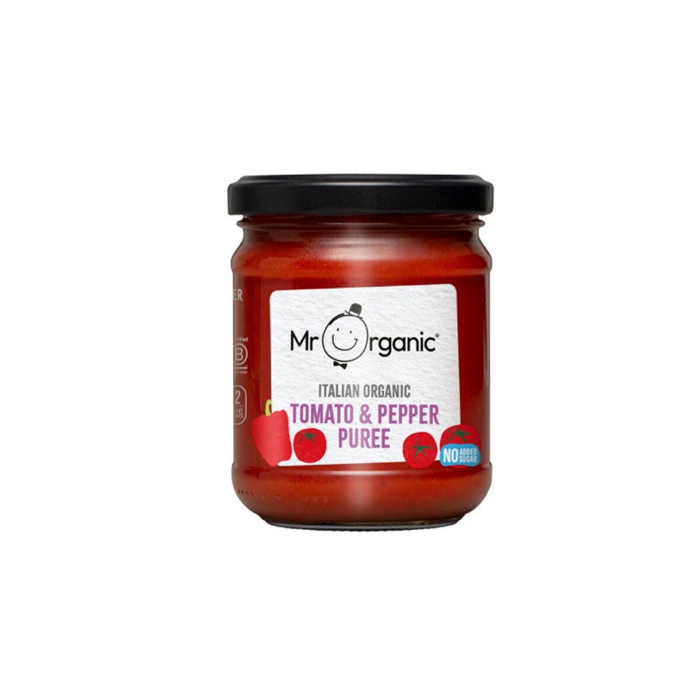 Organic Tomato & Pepper Purée Mr Organic 200g Organic Tomato & Pepper Purée Mr Organic 200g