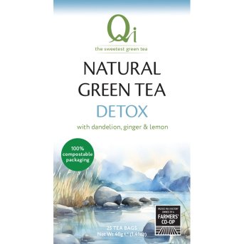 Organic Green Tea Bags Detox Qi 6x25bags