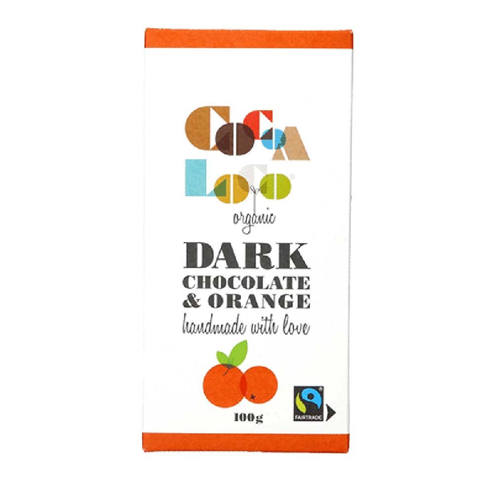 Organic Dark Chocolate & Orange Bar Cocoa Loco 100g Organic Dark Chocolate & Orange Bar Cocoa Loco 100g