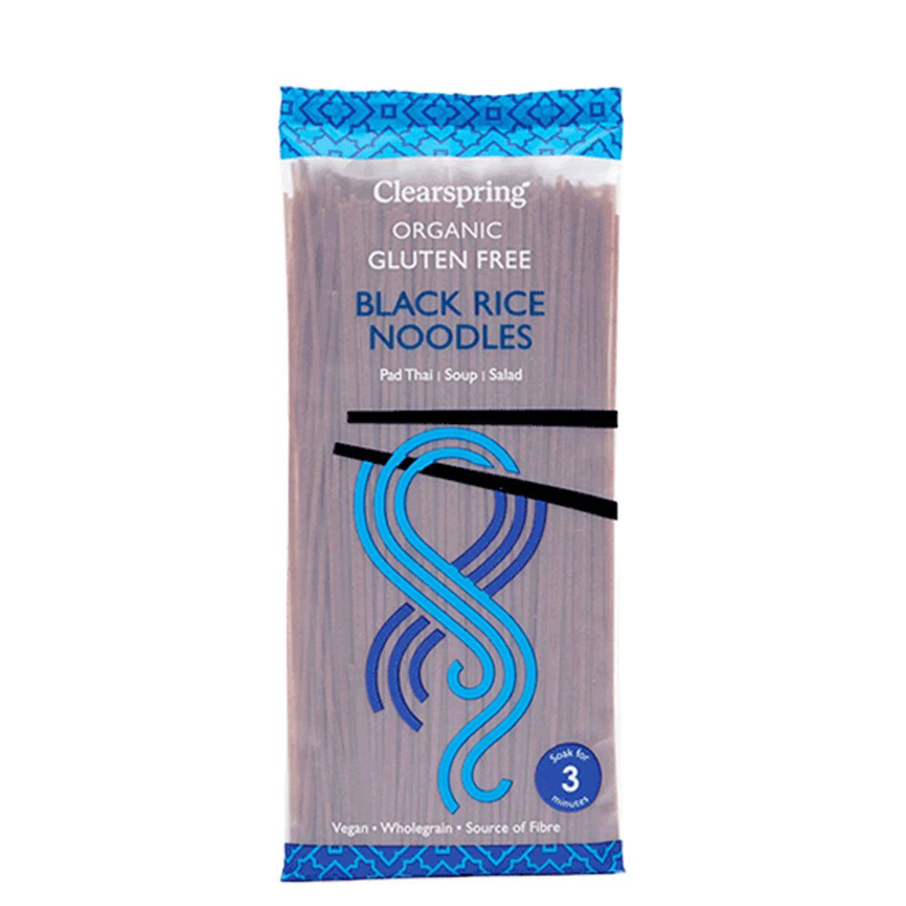 Organic Black Rice Noodles GF Clearspring 200g