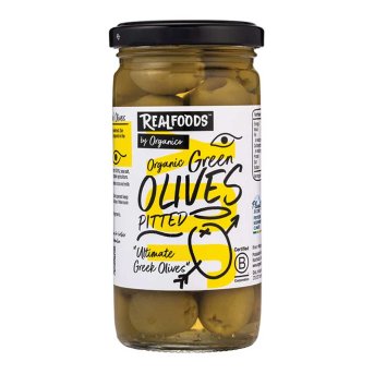 Organic Green & Greek Olives pitted in brine Realfoods by Or
