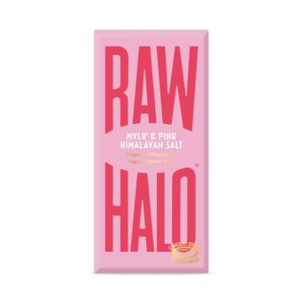 Organic Mylk & Pink Himalayan Salt Raw Halo 10x70g Organic Mylk & Pink Himalayan Salt Raw Halo 10x70g
