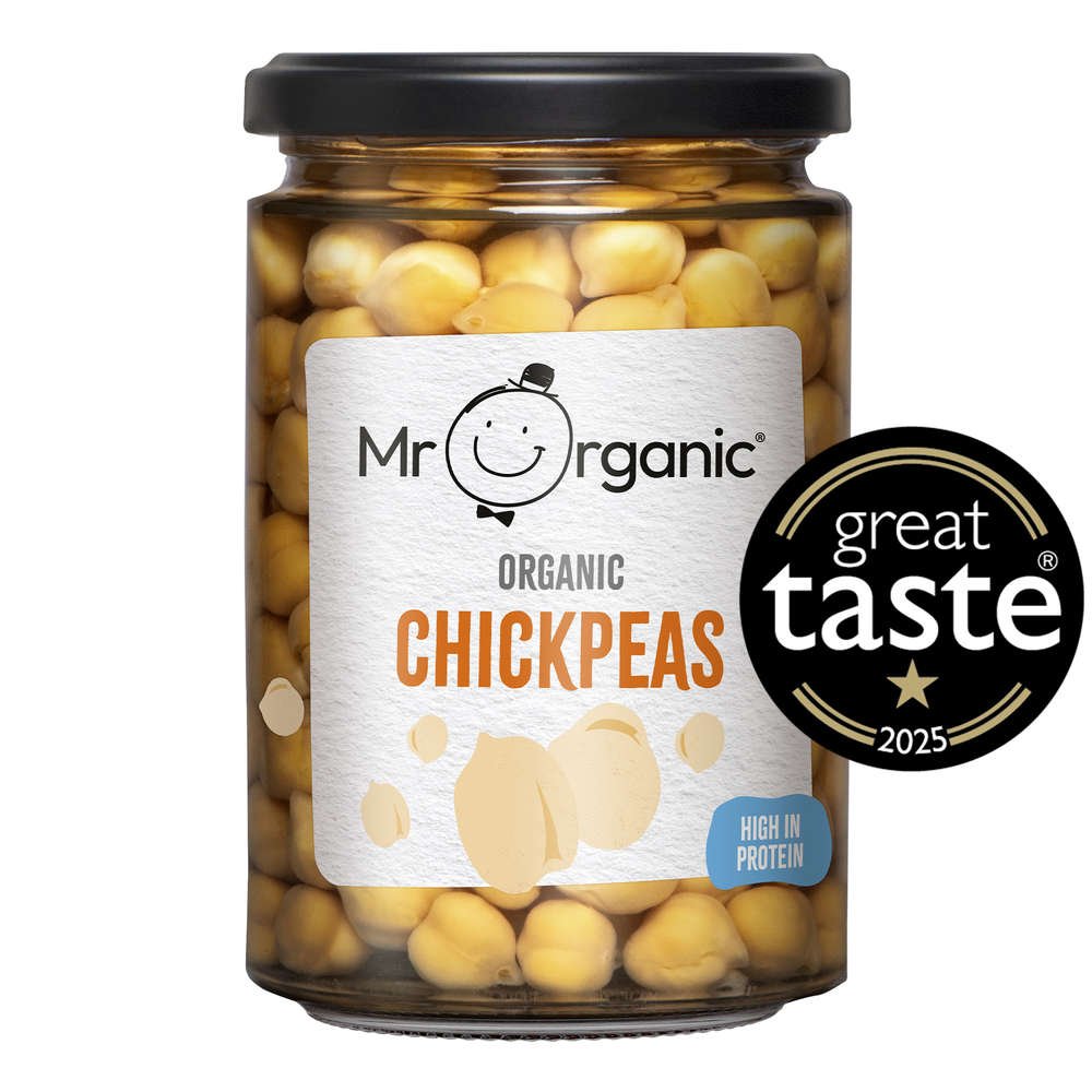 Organic Chickpeas - jar Mr Organic 6x350g Organic Chickpeas - jar Mr Organic 6x350g