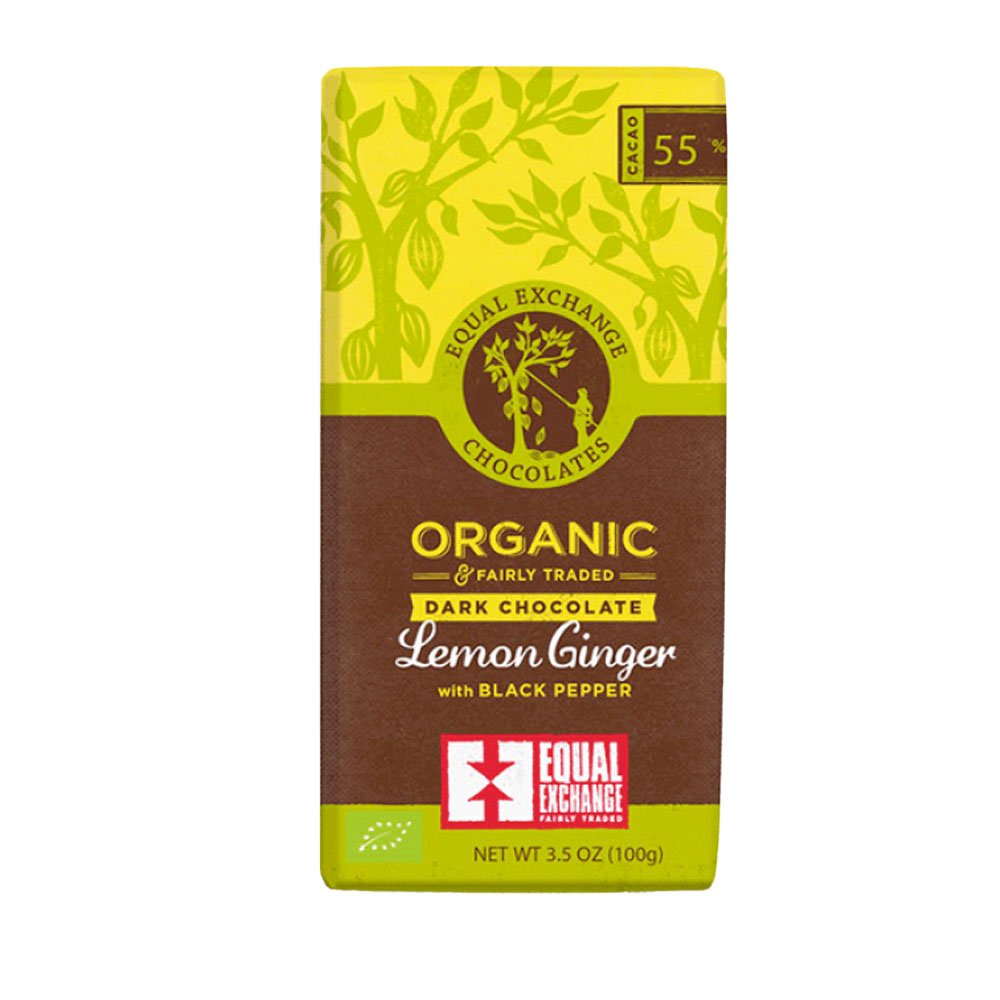 Organic Lemon, Ginger & Pepper Dark Chocolate 55% Equal Exch