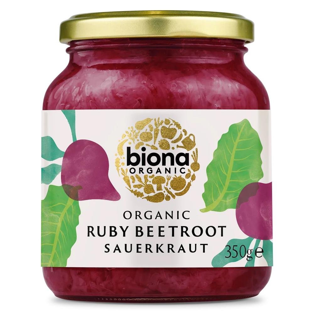 Organic Sauerkraut -Beetroot Biona 6x350g Organic Sauerkraut -Beetroot Biona 6x350g
