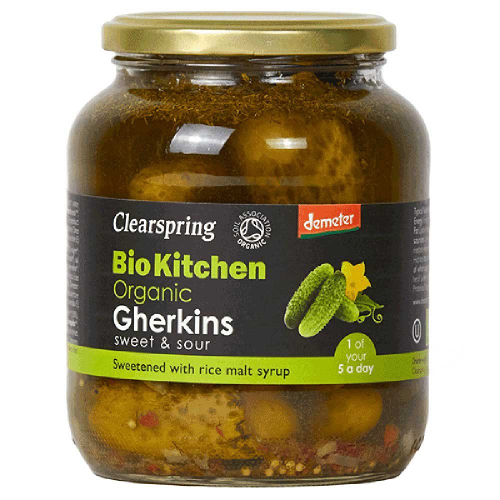 Gherkins - Sweet & Sour Clearspring 680g Gherkins - Sweet & Sour Clearspring 680g