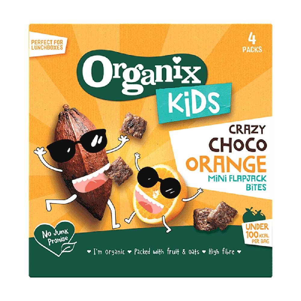 Organic Kids Crazy Choco Orange Mini Flapjack Bites Organix Organic Kids Crazy Choco Orange Mini Flapjack Bites Organix