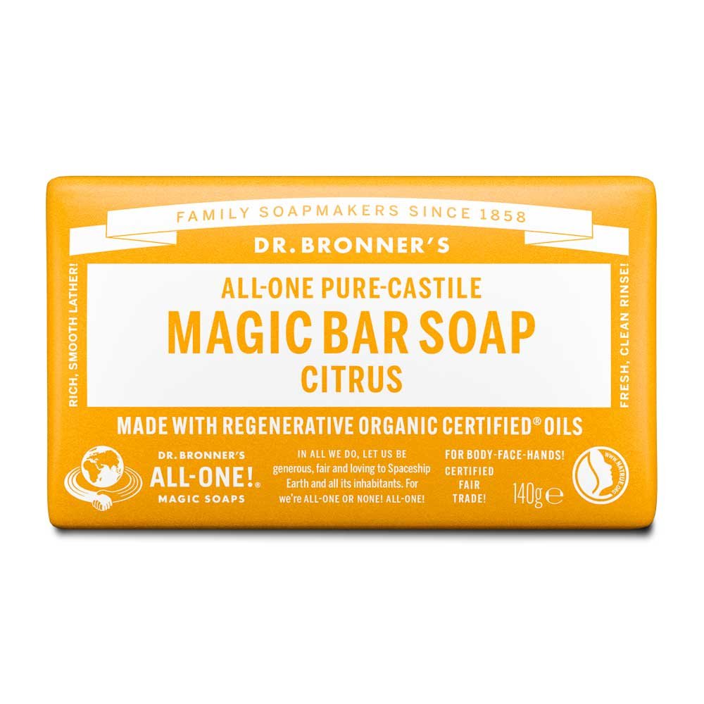 Organic Citrus Soap Bar Dr. Bronner 12x140g Organic Citrus Soap Bar Dr. Bronner 12x140g