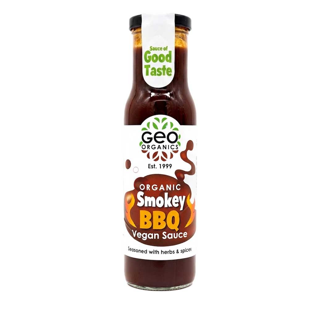 Organic Smokey BBQ Vegan Sauce Geo-Organics 6x250ml
