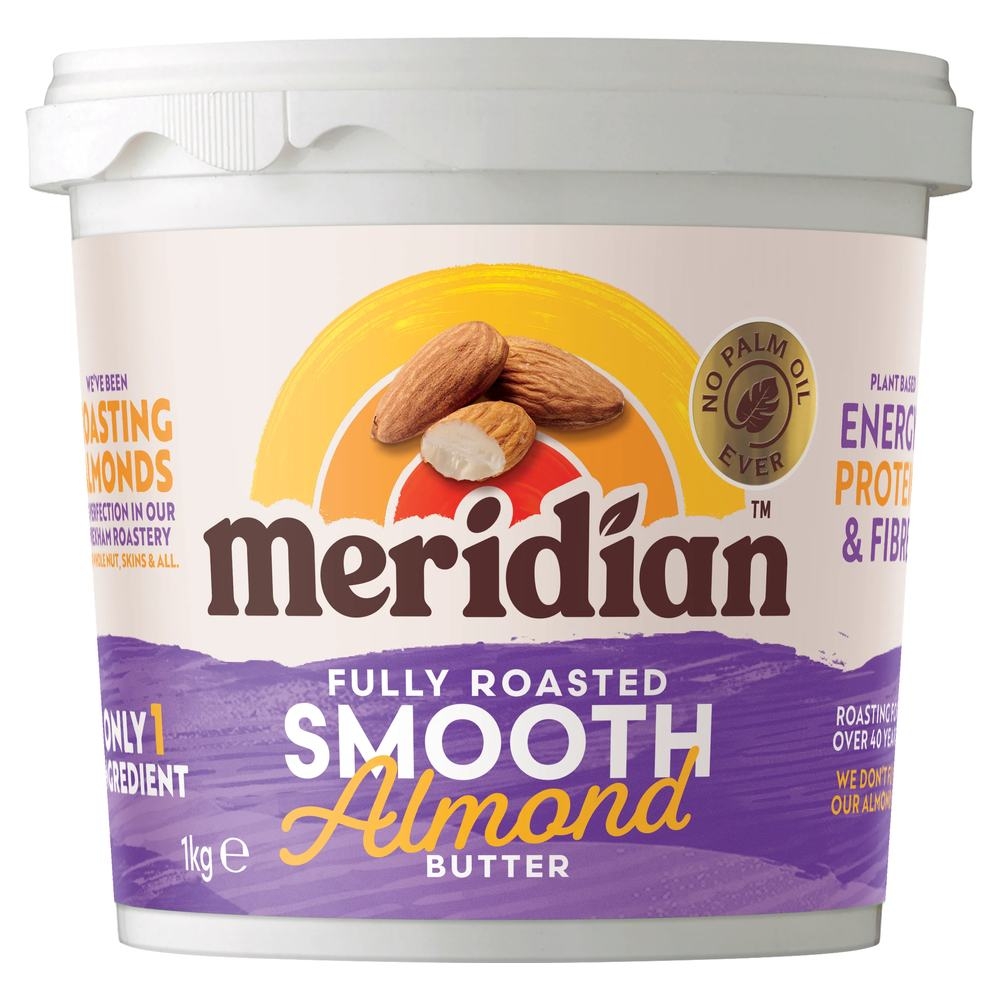 Bulk Smooth Almond Butter 100% - plastic Meridian 6x1kg