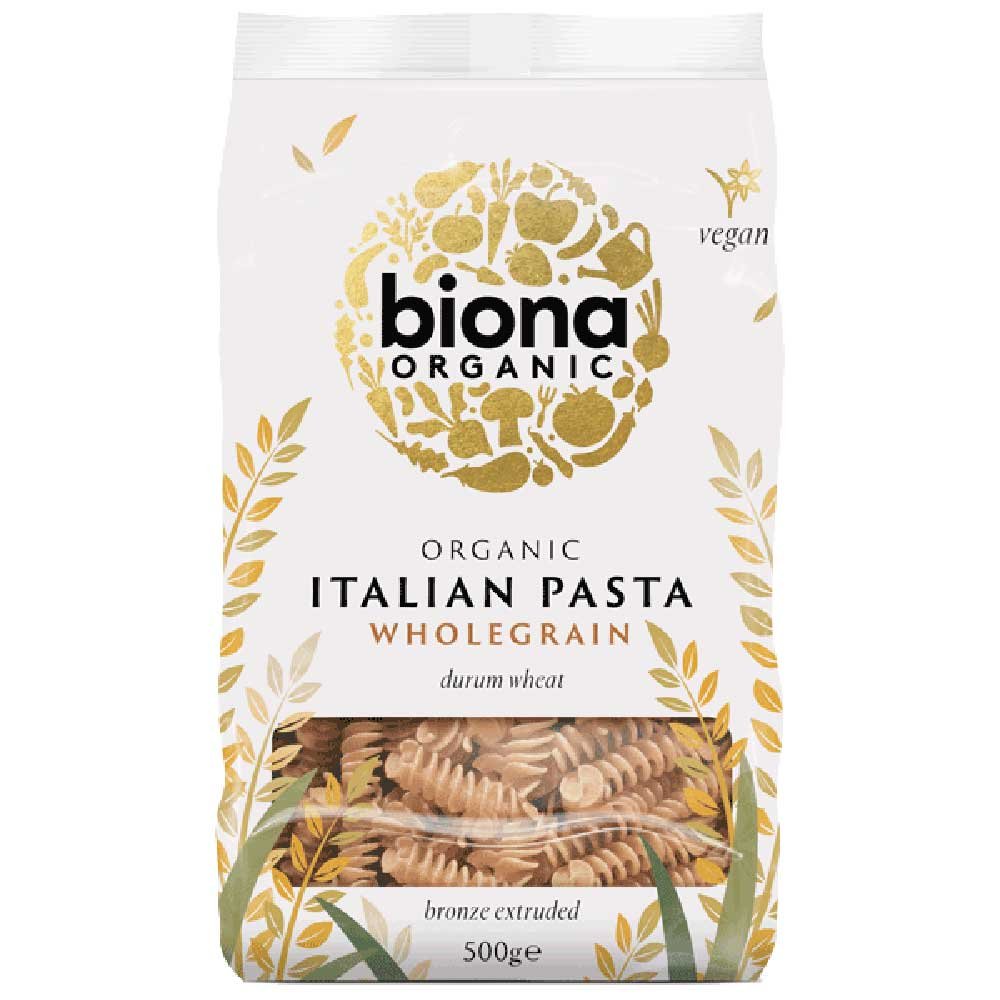 Organic Fusilli - wholewheat Biona 500g Organic Fusilli - wholewheat Biona 500g