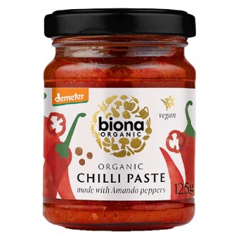 Chilli Paste made with Amando Peppers Biona 6x125g Chilli Paste made with Amando Peppers Biona 6x125g