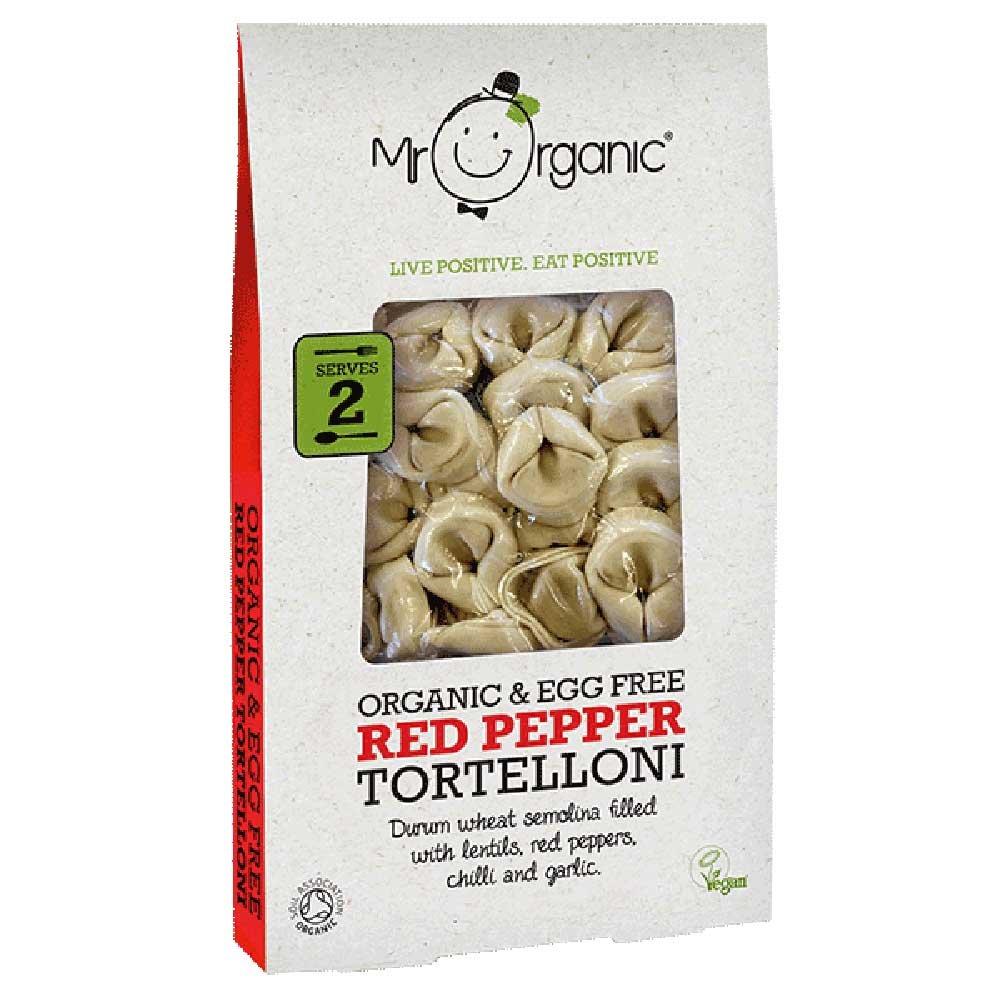 Organic Red Pepper Tortelloni Mr Organic 250g Organic Red Pepper Tortelloni Mr Organic 250g