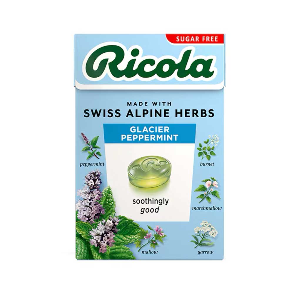 Glacier Peppermint with Stevia - box Ricola 20x45g Glacier Peppermint with Stevia - box Ricola 20x45g