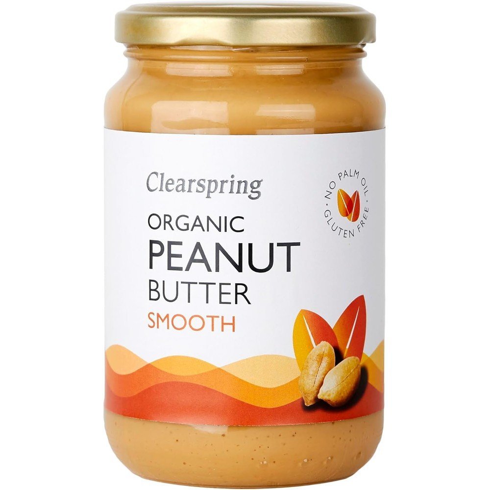 Organic Smooth Peanut Butter - salted Clearspring 6x350g Organic Smooth Peanut Butter - salted Clearspring 6x350g