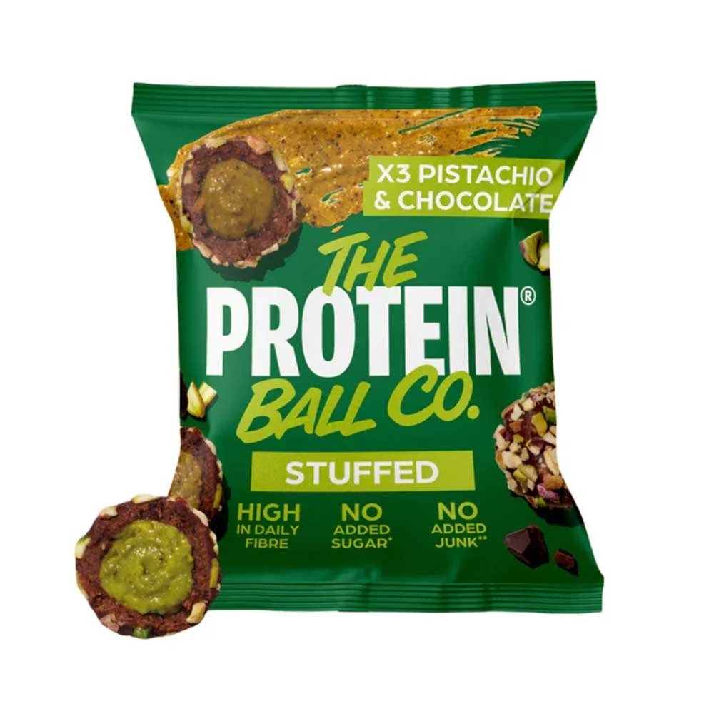 Pistachio & Chocolate Protein Balls - Stuffed The Protein Ball Co. 10x36g Pistachio & Chocolate Protein Balls - Stuffed The Protein Ball Co. 10x36g