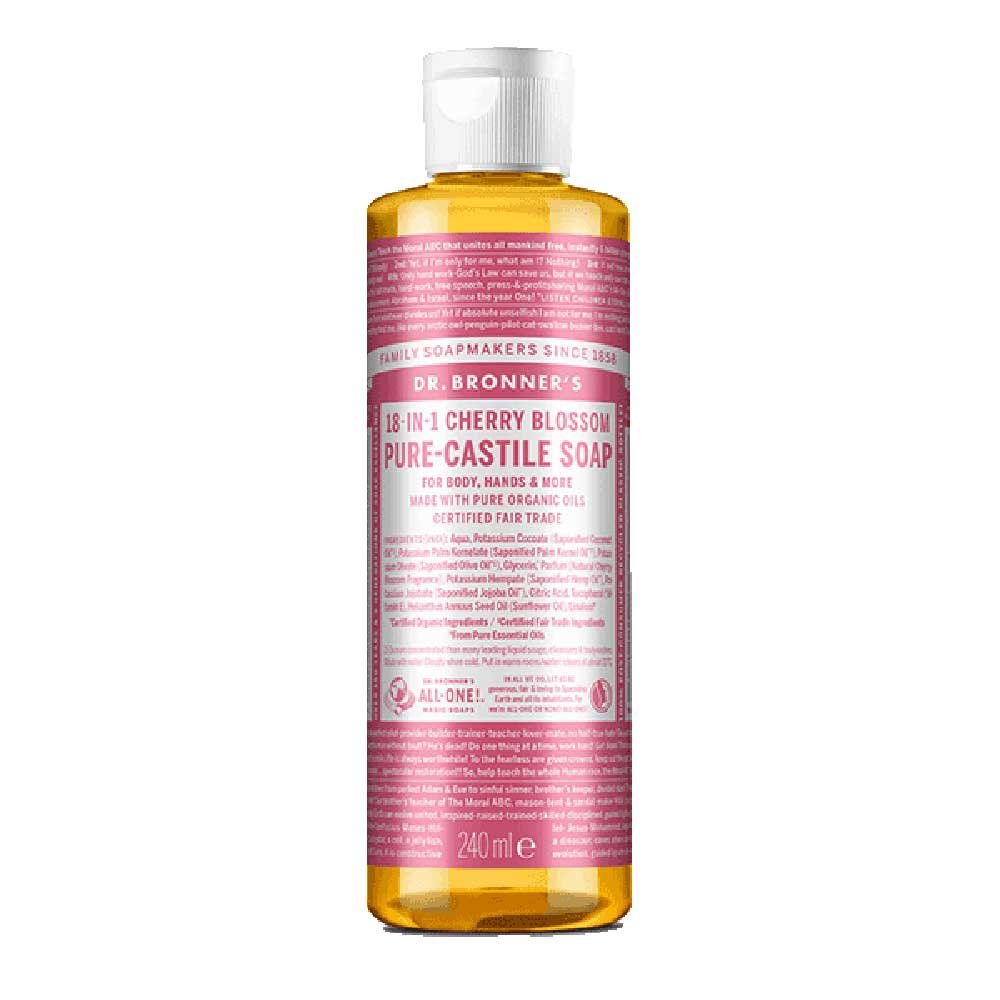 Organic Cherry Blossom Liquid Soap (1/4 case) Dr. Bronner 240ml Organic Cherry Blossom Liquid Soap (1/4 case) Dr. Bronner 240ml