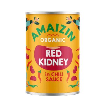 Organic Red Kidney Beans in Chilli Sauce Amaizin 400g