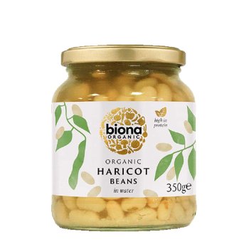 Organic Jar Haricot Beans Biona 350g
