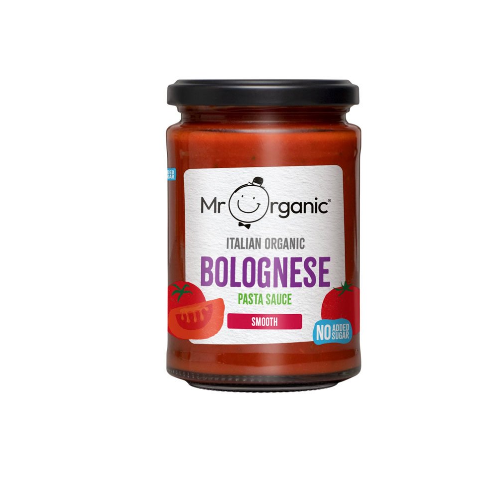 Organic Bolognese Smooth Pasta Sauce Mr Organic 350g