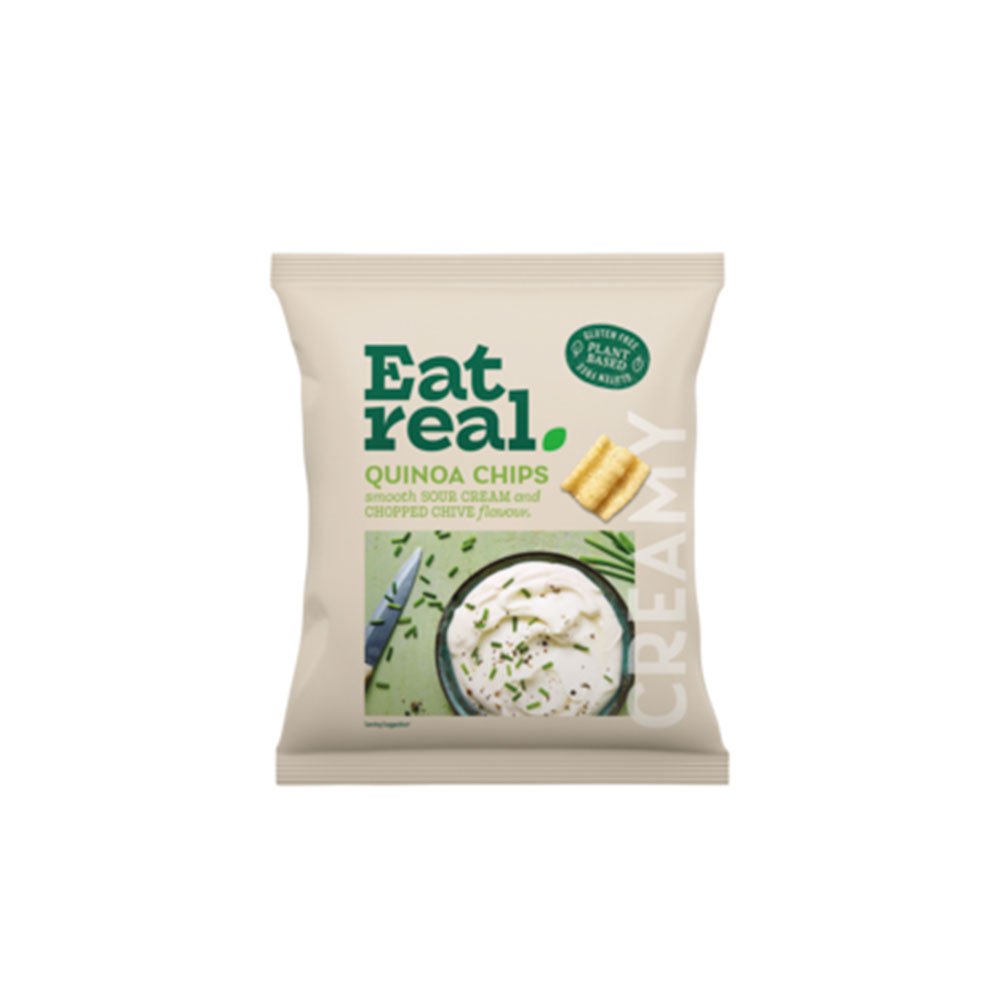 Sour Cream & Chives Quinoa Chips Eat Real 90g Sour Cream & Chives Quinoa Chips Eat Real 90g