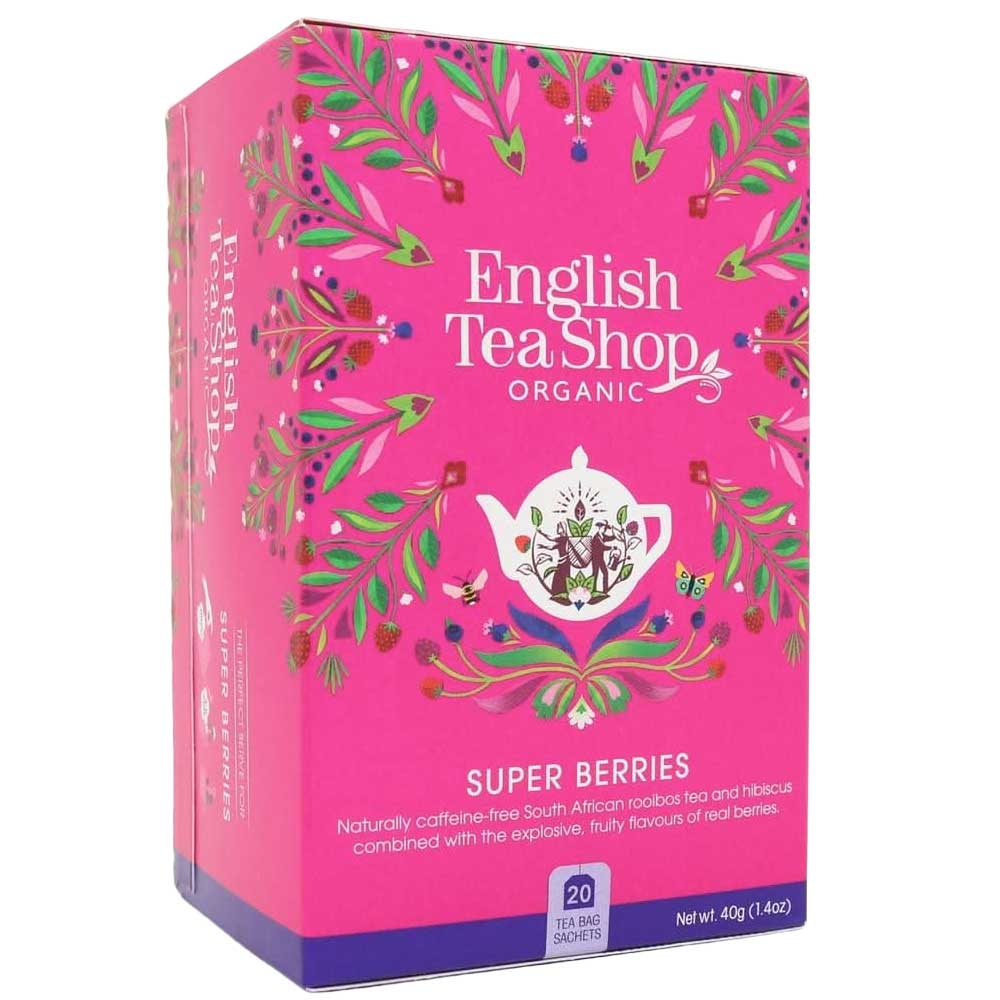 Organic Super Berries Tea Bags English Tea Shop 6x20bags Organic Super Berries Tea Bags English Tea Shop 6x20bags