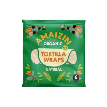 Organic Soft Tortilla Wraps (6 wheat wraps) Amaizin 240g Organic Soft Tortilla Wraps (6 wheat wraps) Amaizin 240g