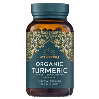 Organic Turmeric & Black Pepper - 120 capsules Ayurvediq 1ja Organic Turmeric & Black Pepper - 120 capsules Ayurvediq 1ja