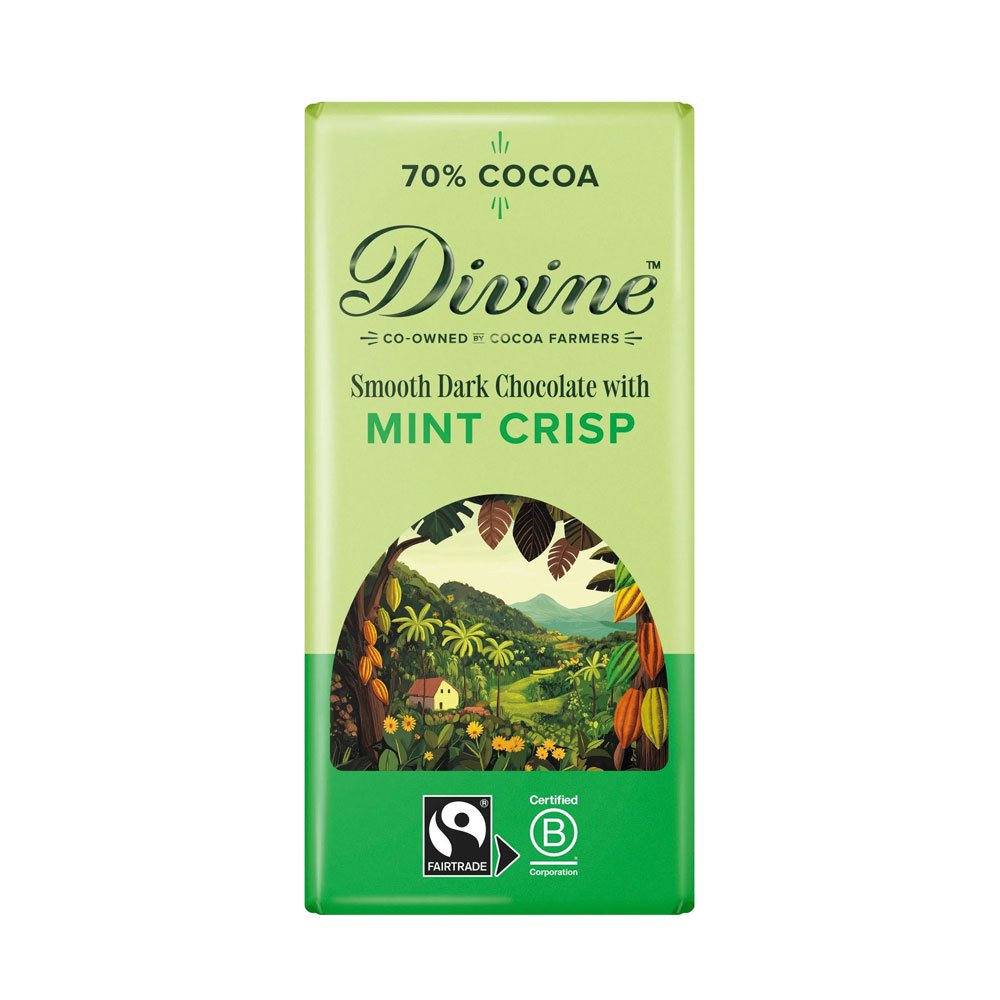 Mint Dark Chocolate - 70% Divine 90g