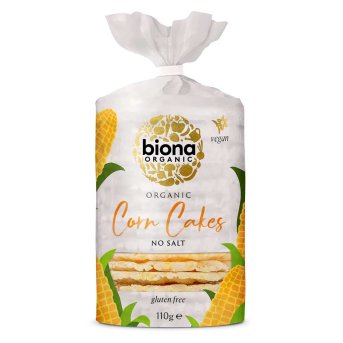 Organic Corn Cakes - No Salt Biona 110g