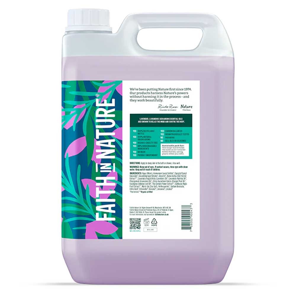 Bulk Lavender & Geranium Body Wash Faith in Nature 5l Bulk Lavender & Geranium Body Wash Faith in Nature 5l