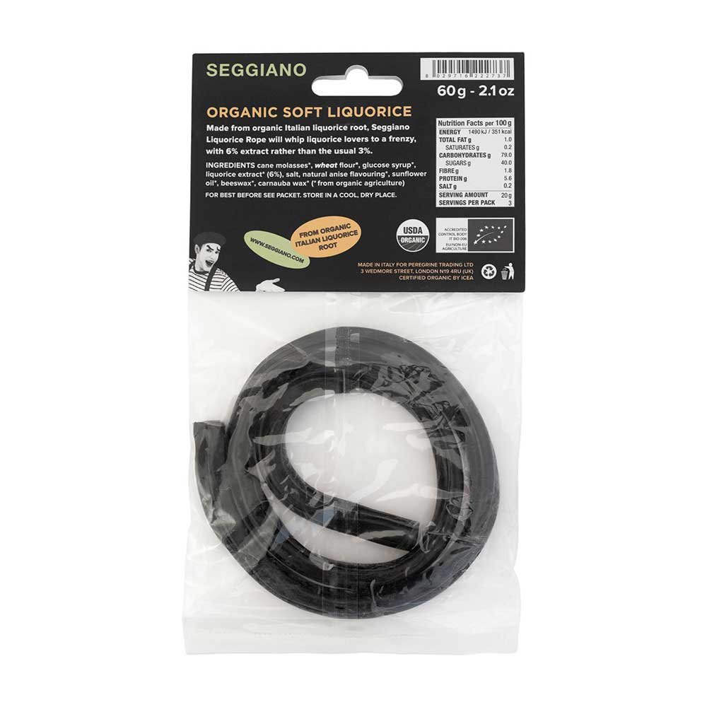 Organic Liquorice Spirals Seggiano 20x100g