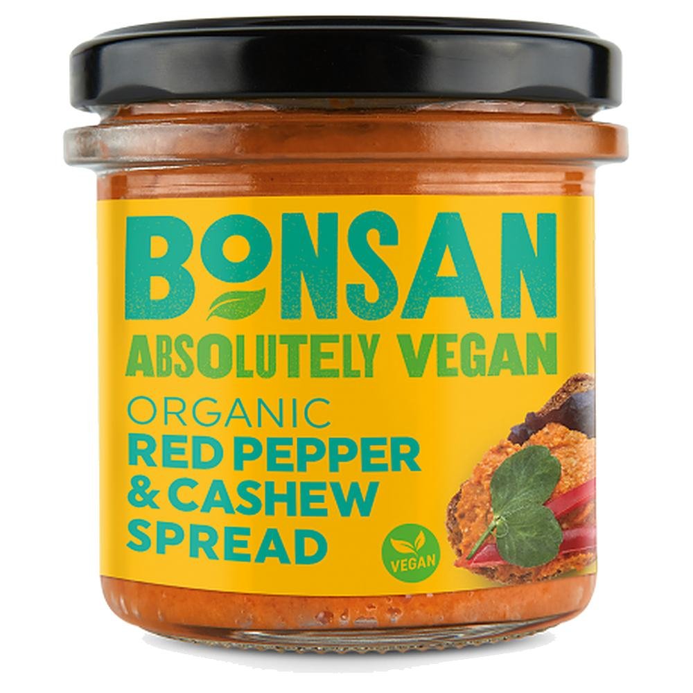 Organic Red Pepper & Cashew Spread Bonsan 6x130g