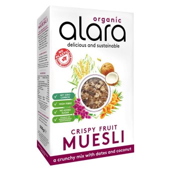 Organic Crispy Fruit Muesli Alara 6x550g Organic Crispy Fruit Muesli Alara 6x550g
