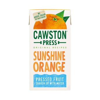Sunshine Orange Fruit Water - multipack Cawston Press 6x3x200ml Sunshine Orange Fruit Water - multipack Cawston Press 6x3x200ml